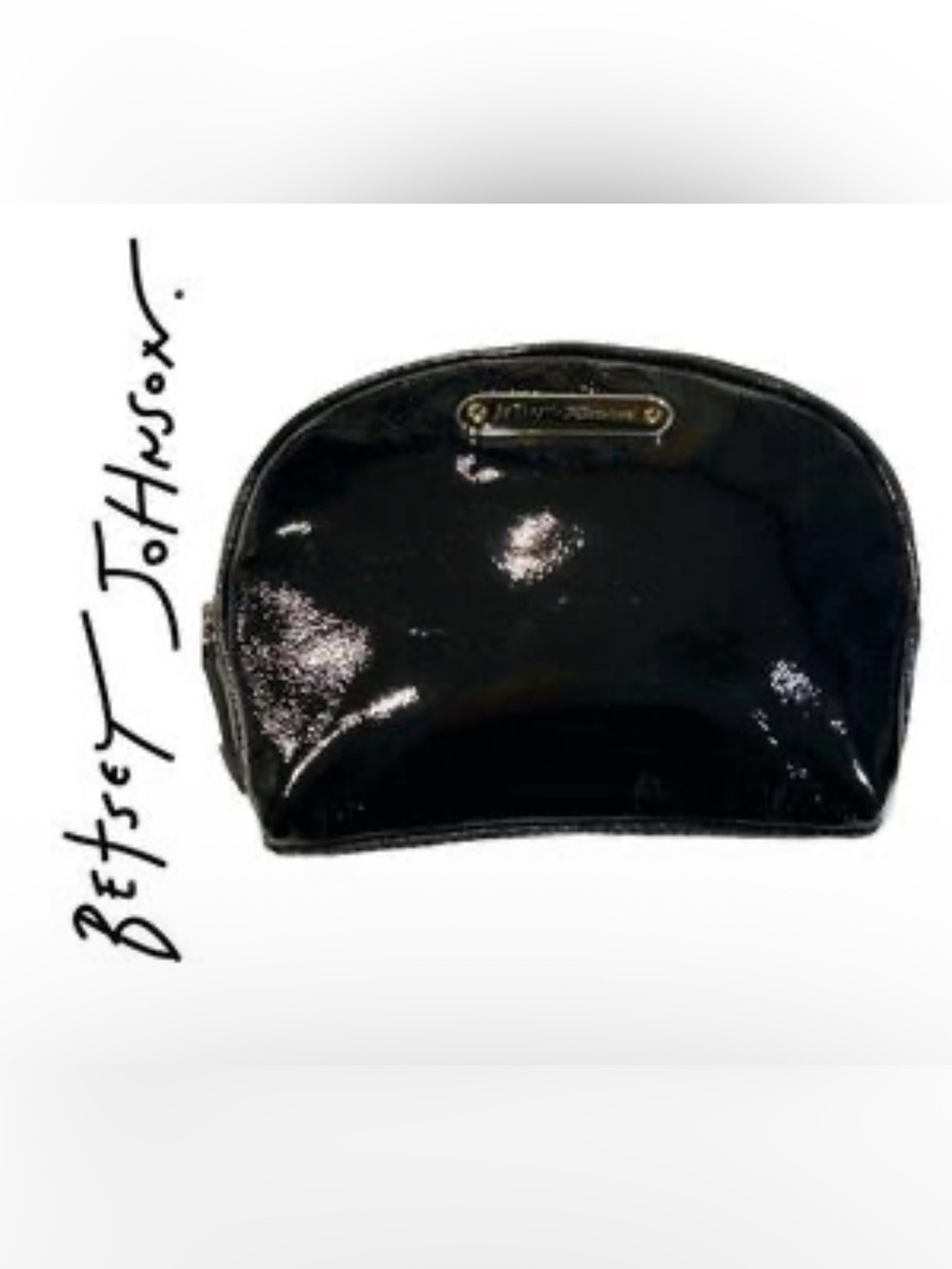 Betsey Johnson black makeup accessories pouch